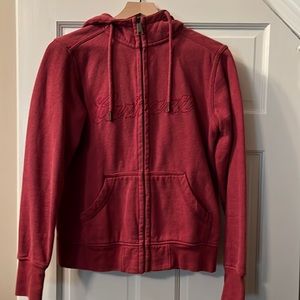 Carhartt Women’s Full Zip Hoodie. Small Red Embroidered Spell-out.